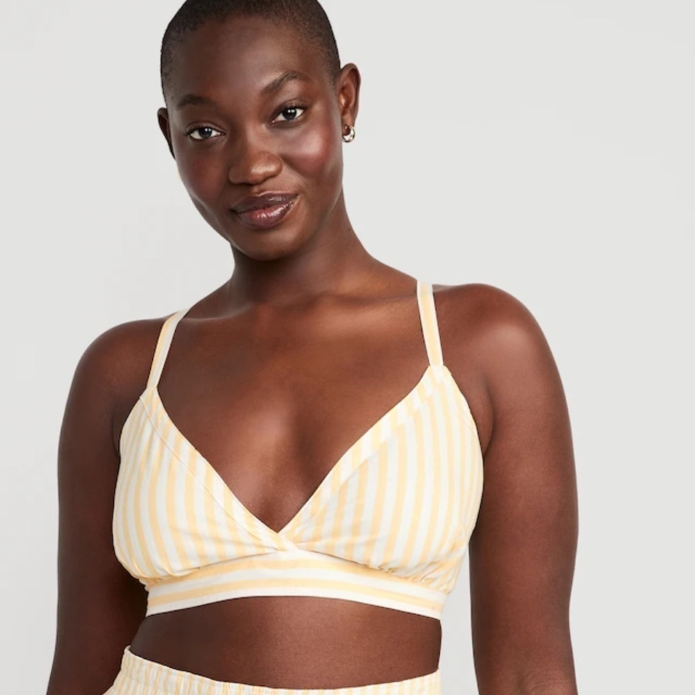 Old Navy ONLY Bralette Yellow Poplin